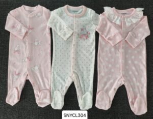 3pcs footed sleep suits
