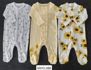 3pcs footed sleep suits