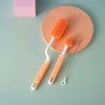 3pcs Silicone Bottle Brush set - Orange