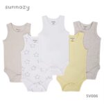 Sleeveless Bodysuit 5pcs - 3-6m