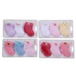 Girl plain colored socks 0-6m (Random)