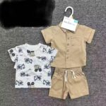 Baby boy 3pcs shorts/shirt/t-shirt - 0-3m