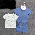 Baby boy 3pcs shorts/shirt/t-shirt - 0-3m