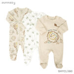 Sunnozy Button Sleep Suits - 3-6m