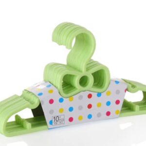 10pcs baby hangers - green