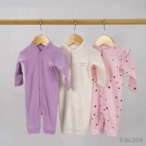 Sunnozy 3pcs sleepsuits 100% cotton - 3-6m