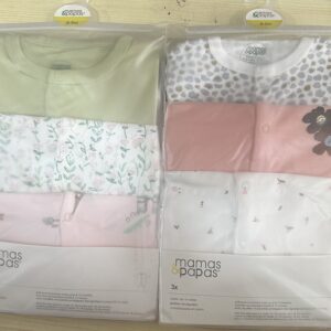 Mamas&Papas 3pcs sleepsuits - Girls random pick - 9-12m