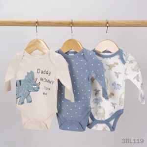 Sunnozy 3pcs long sleeves bodysuit - 0-3m