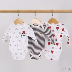 Sunnozy 3pcs long sleeves bodysuit - 6-9m