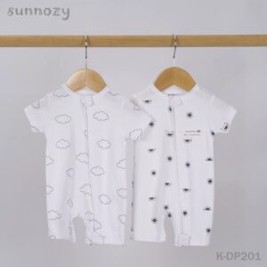 Sunnozy 2pcs zipper rompers