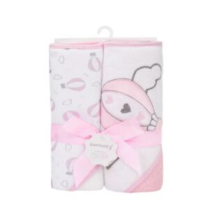 Sunnozy 2pcs hooded towel (PINK)