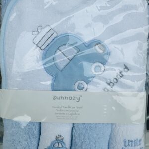 Sunnozy hooded towel (BLUE) +  Face towel 4pcs